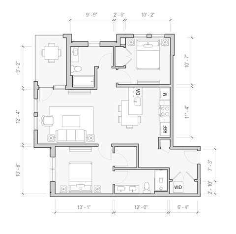 a black and white floor plan of a house